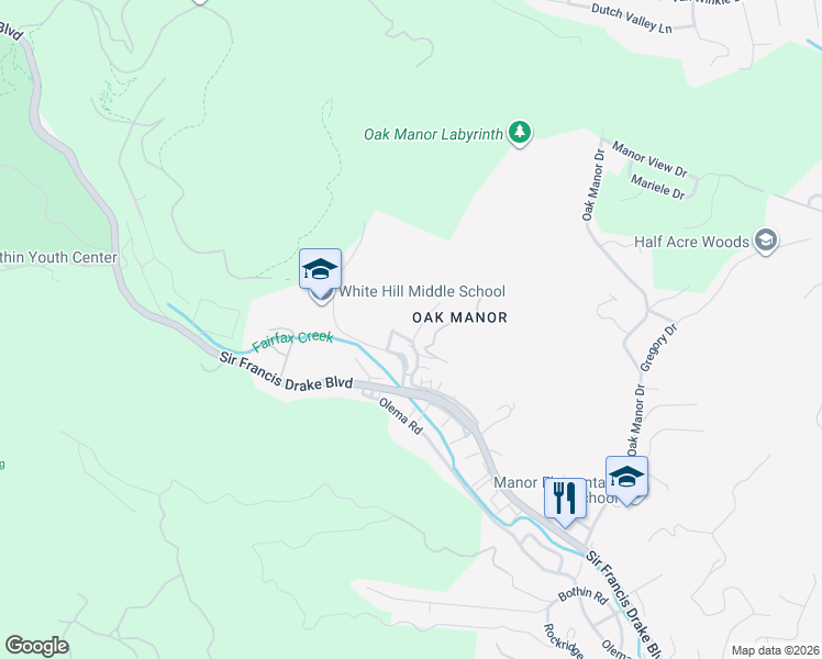 map of restaurants, bars, coffee shops, grocery stores, and more near 133 Mitchell Drive in Fairfax
