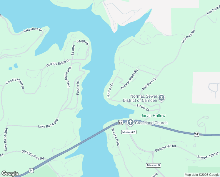 map of restaurants, bars, coffee shops, grocery stores, and more near Statler Drive in Camdenton