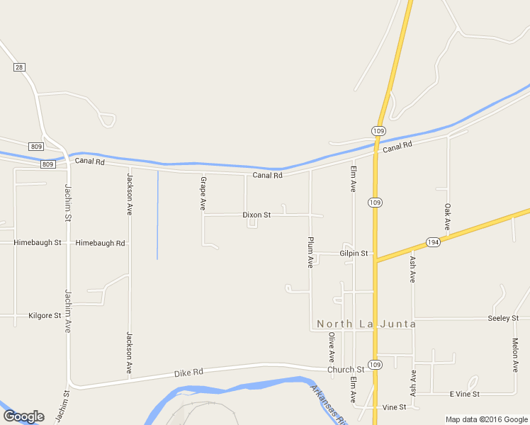 map of restaurants, bars, coffee shops, grocery stores, and more near 509 Dixon Street in La Junta