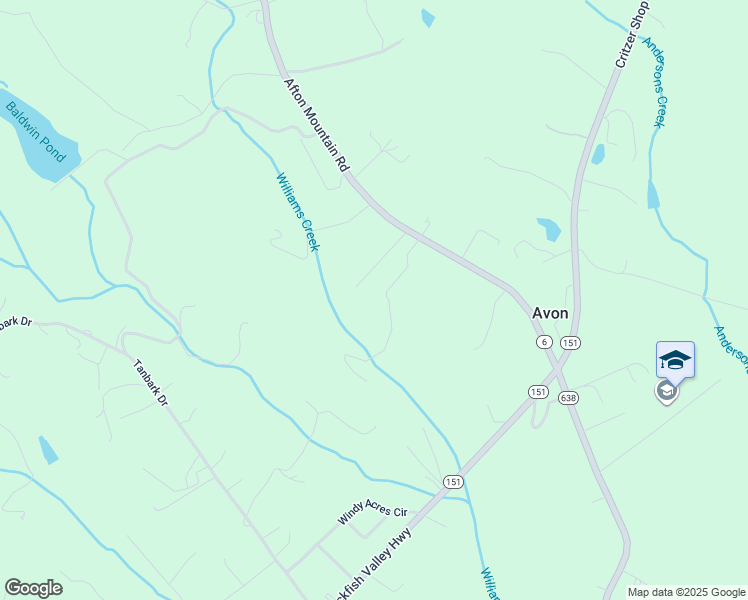 map of restaurants, bars, coffee shops, grocery stores, and more near 459 Afton Mountain Road in Afton