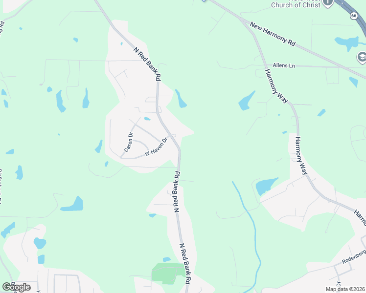 map of restaurants, bars, coffee shops, grocery stores, and more near 2541 North Red Bank Road in Evansville