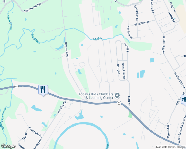 map of restaurants, bars, coffee shops, grocery stores, and more near 391 River Oaks Drive in Shepherdsville
