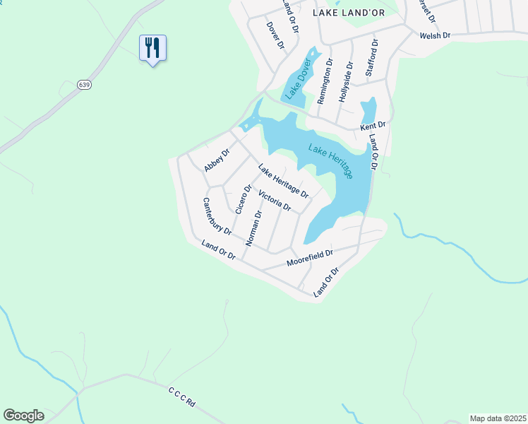 map of restaurants, bars, coffee shops, grocery stores, and more near 612 Norman Drive in Ruther Glen