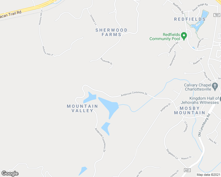 map of restaurants, bars, coffee shops, grocery stores, and more near 1820 Ambrose Commons Drive in Charlottesville