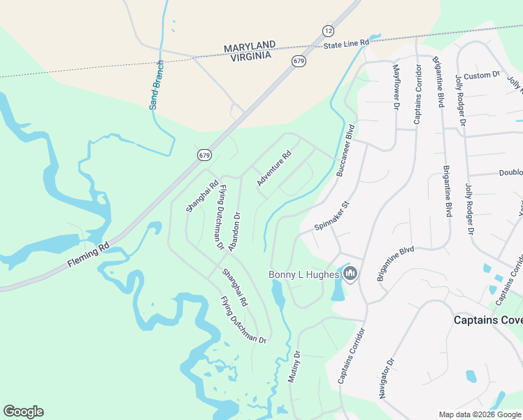 map of restaurants, bars, coffee shops, grocery stores, and more near 2358 Buccaneer Boulevard in Greenbackville