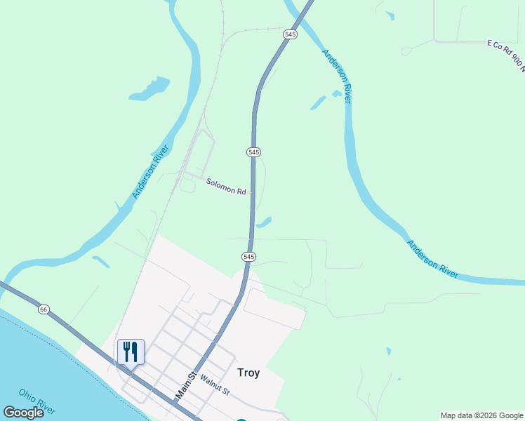 map of restaurants, bars, coffee shops, grocery stores, and more near 11043 Highway 545 in Tell City