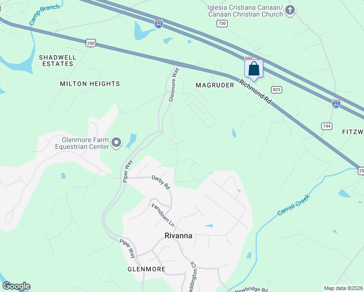 map of restaurants, bars, coffee shops, grocery stores, and more near 1192 Ashton Road in Keswick