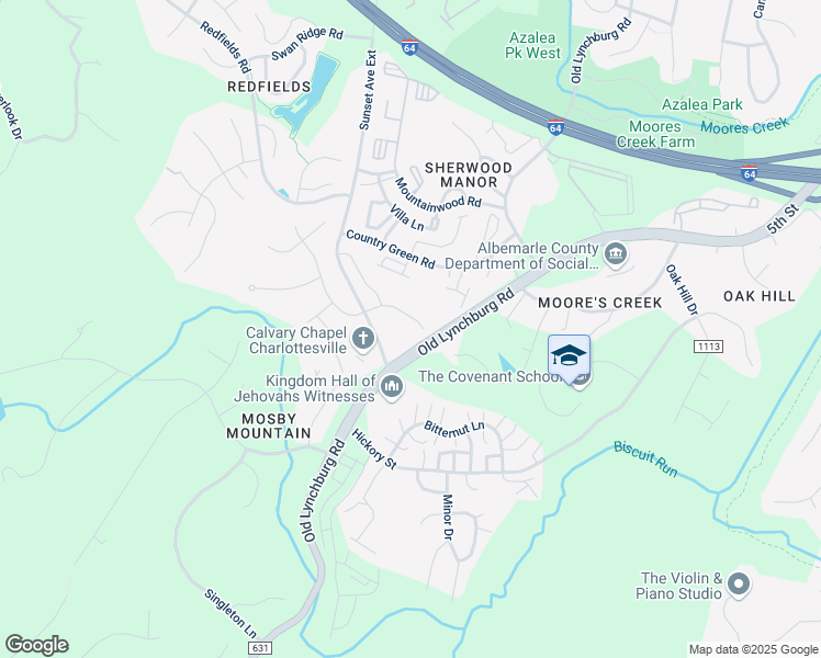 map of restaurants, bars, coffee shops, grocery stores, and more near 3068 Sun Valley Drive in University