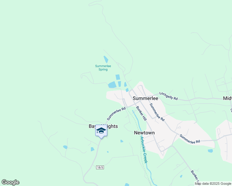 map of restaurants, bars, coffee shops, grocery stores, and more near 129 Mollies Run in Oak Hill