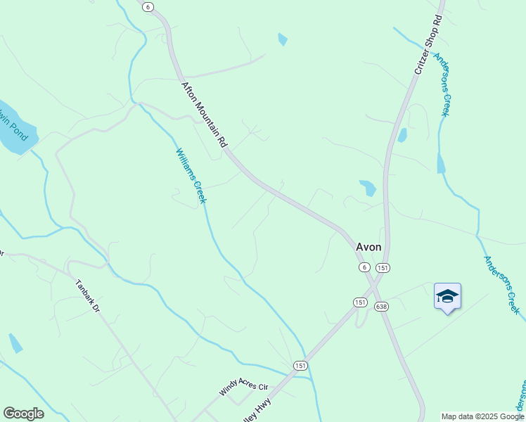 map of restaurants, bars, coffee shops, grocery stores, and more near 459 Afton Mountain Road in Afton