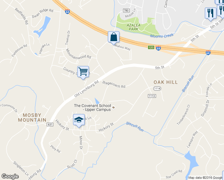 map of restaurants, bars, coffee shops, grocery stores, and more near 547 Stagecoach Rd in Charlottesville