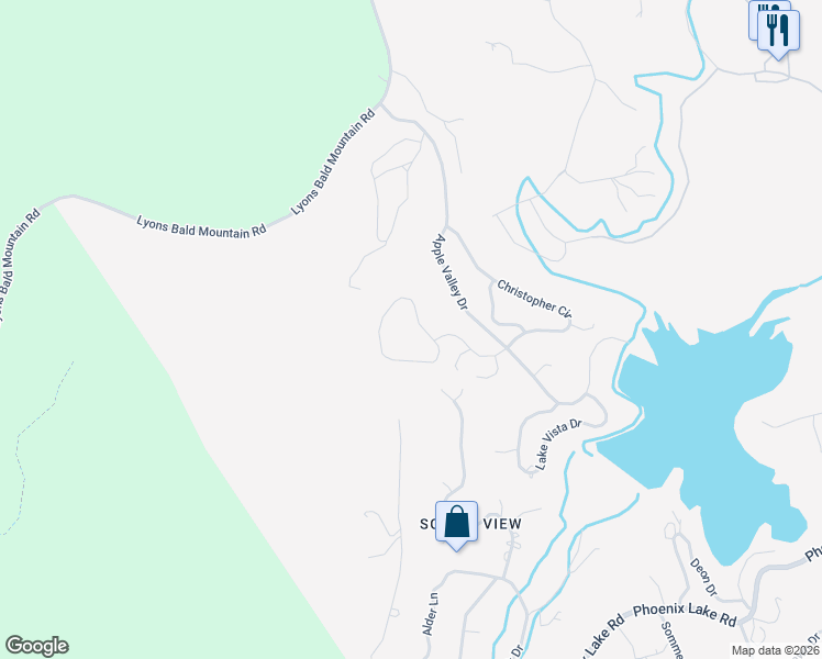 map of restaurants, bars, coffee shops, grocery stores, and more near 14115 Stanton Circle in Sonora