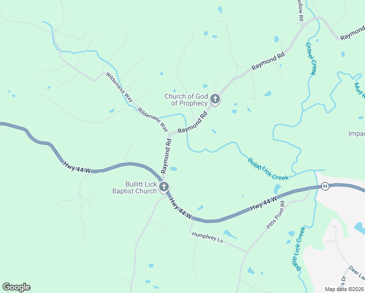 map of restaurants, bars, coffee shops, grocery stores, and more near 2589 Raymond Road in Shepherdsville