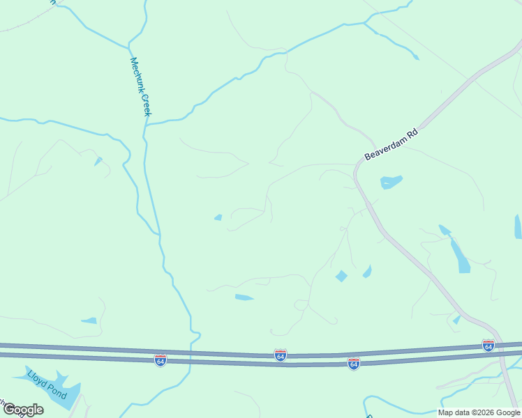 map of restaurants, bars, coffee shops, grocery stores, and more near 1128 Beaverdam Road in Keswick
