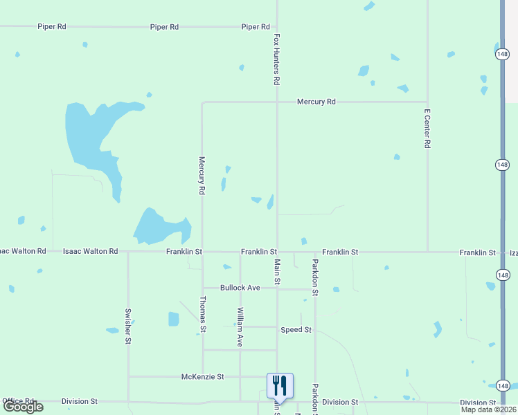 map of restaurants, bars, coffee shops, grocery stores, and more near 9721 Fox Hunters Road in Benton