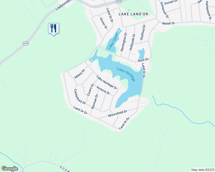 map of restaurants, bars, coffee shops, grocery stores, and more near 987 Lake Heritage Drive in Ruther Glen