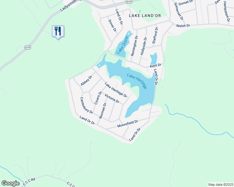 map of restaurants, bars, coffee shops, grocery stores, and more near 987 Lake Heritage Drive in Ruther Glen