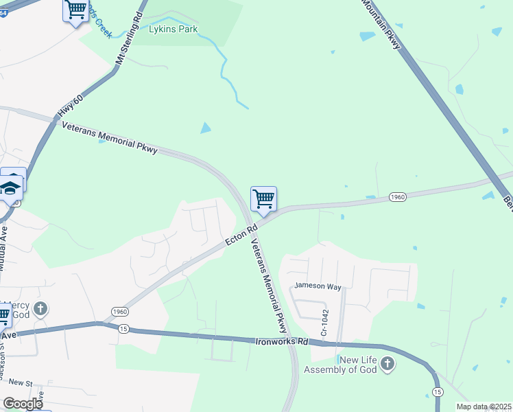 map of restaurants, bars, coffee shops, grocery stores, and more near 710 Ecton Road in Winchester