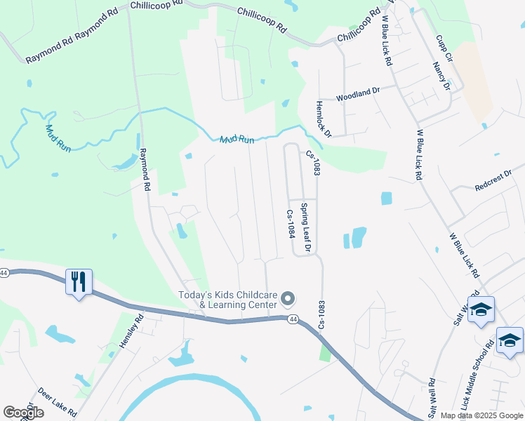 map of restaurants, bars, coffee shops, grocery stores, and more near Hickory Acres E in Shepherdsville