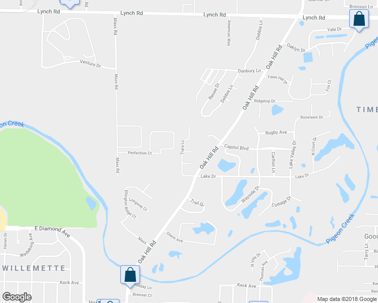 map of restaurants, bars, coffee shops, grocery stores, and more near 2312 Jewel Court in Evansville