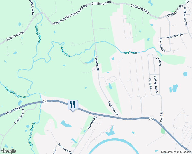 map of restaurants, bars, coffee shops, grocery stores, and more near 515 Raymond Road in Shepherdsville