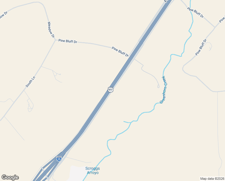 map of restaurants, bars, coffee shops, grocery stores, and more near Hatchet Ranch Road in Pueblo