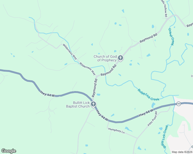 map of restaurants, bars, coffee shops, grocery stores, and more near 2589 Raymond Road in Shepherdsville