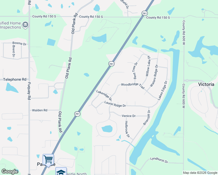 map of restaurants, bars, coffee shops, grocery stores, and more near 2144 Lakeridge Drive in Newburgh