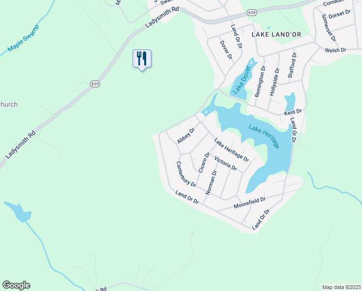map of restaurants, bars, coffee shops, grocery stores, and more near 90 Hazlett Drive in Ruther Glen