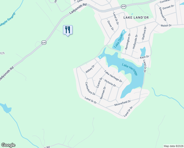 map of restaurants, bars, coffee shops, grocery stores, and more near 755 Canterbury Drive in Ruther Glen