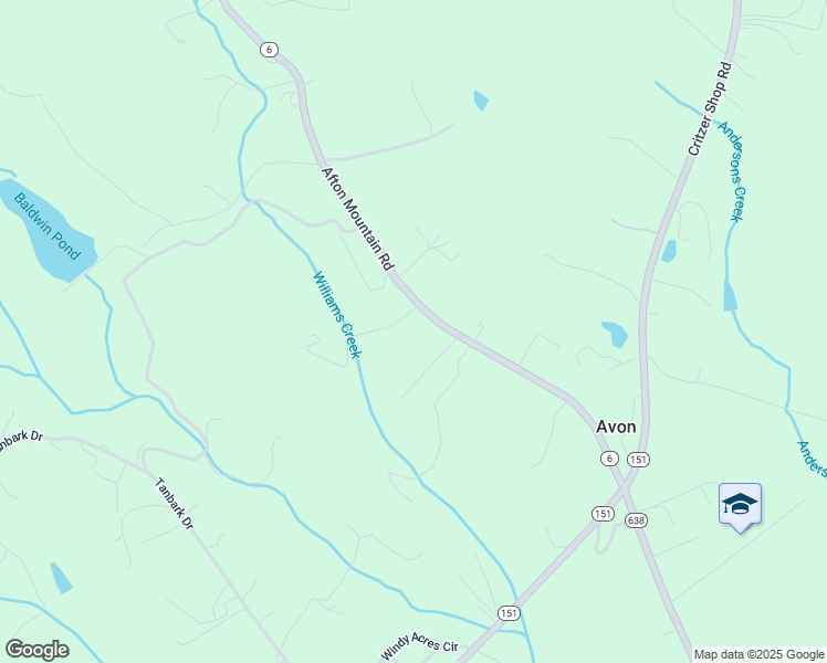 map of restaurants, bars, coffee shops, grocery stores, and more near 571 Afton Mountain Road in Afton