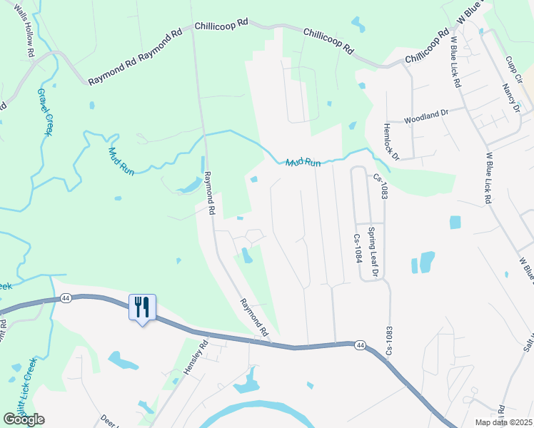 map of restaurants, bars, coffee shops, grocery stores, and more near 609 River Oaks Drive in Shepherdsville