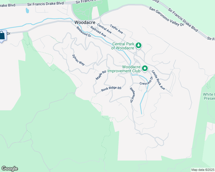 map of restaurants, bars, coffee shops, grocery stores, and more near in Woodacre