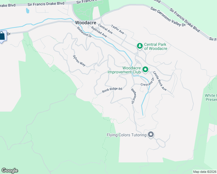 map of restaurants, bars, coffee shops, grocery stores, and more near in Woodacre