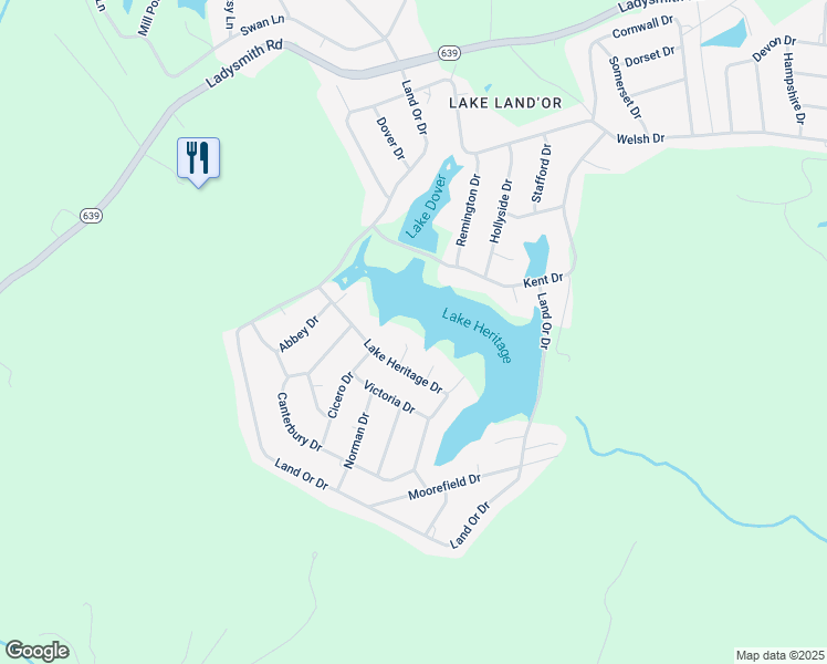 map of restaurants, bars, coffee shops, grocery stores, and more near 36 Newton Cove in Ruther Glen