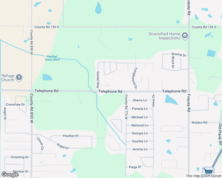 map of restaurants, bars, coffee shops, grocery stores, and more near 7855 Telephone Road in Newburgh