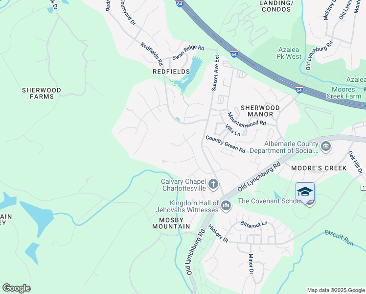 map of restaurants, bars, coffee shops, grocery stores, and more near 628 Bleeker Street in Charlottesville