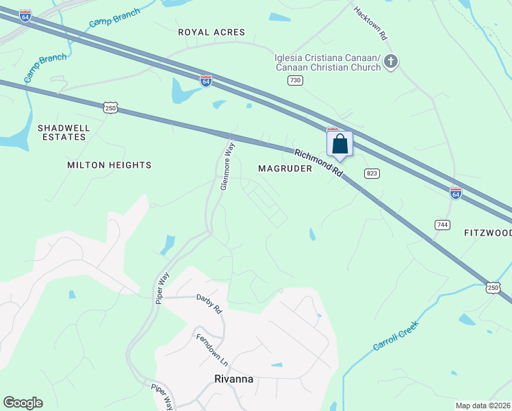 map of restaurants, bars, coffee shops, grocery stores, and more near 3474 Steamer Drive in Keswick