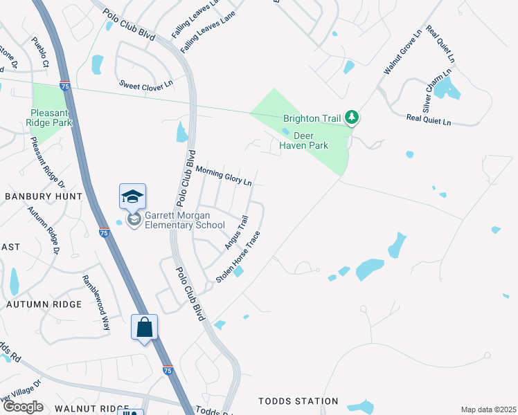 map of restaurants, bars, coffee shops, grocery stores, and more near 3808 Stolen Horse Trace in Lexington