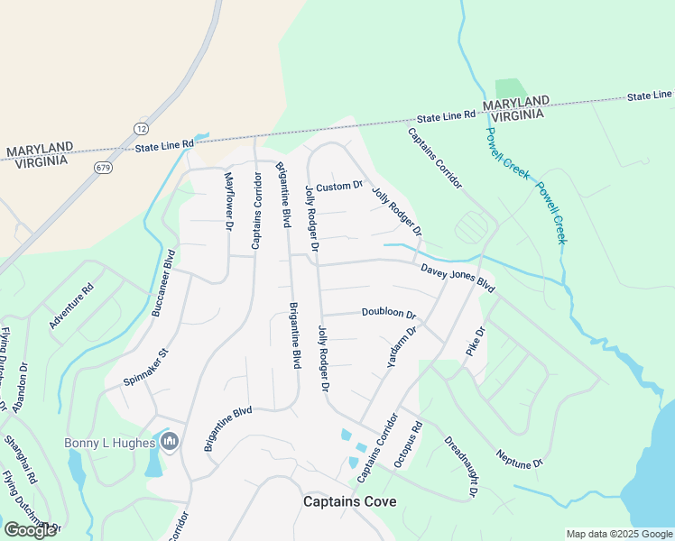 map of restaurants, bars, coffee shops, grocery stores, and more near 37283 Davey Jones Boulevard in Greenbackville