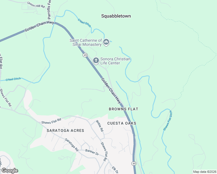 map of restaurants, bars, coffee shops, grocery stores, and more near 11901 California 49 in Sonora