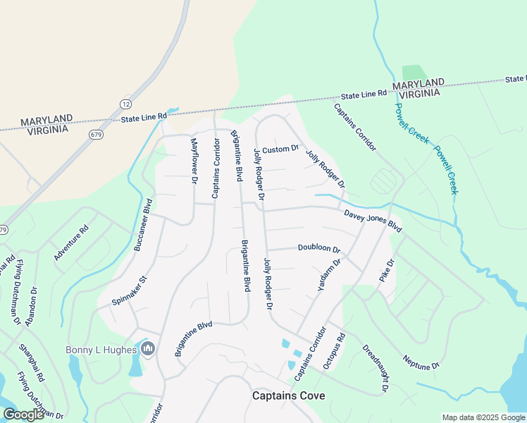 map of restaurants, bars, coffee shops, grocery stores, and more near 37283 Davey Jones Boulevard in Greenbackville
