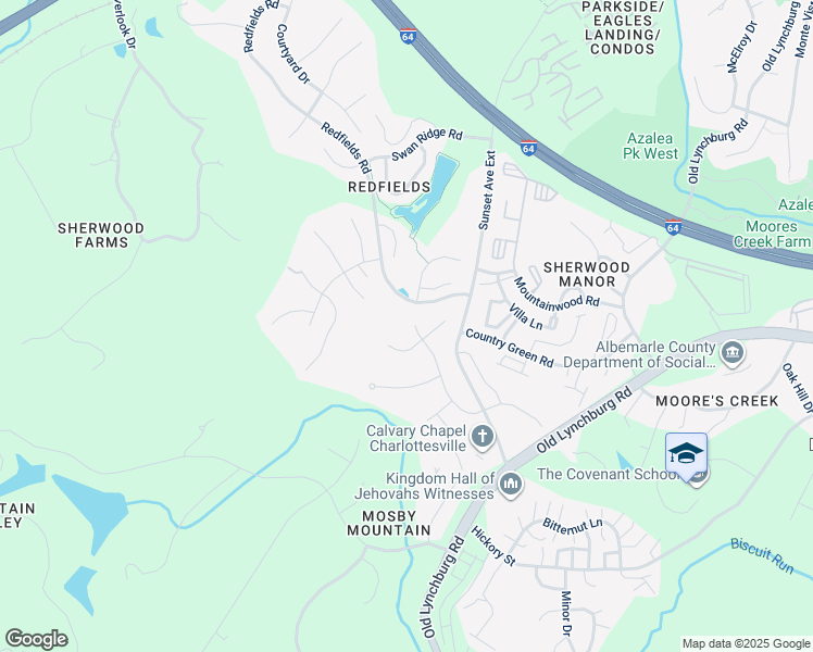 map of restaurants, bars, coffee shops, grocery stores, and more near 275 Pfister Ave. in Charlottesville