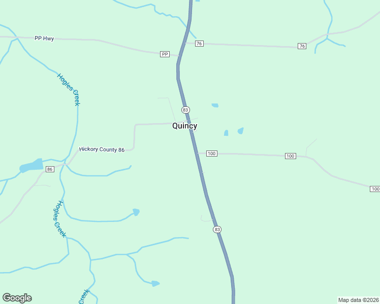 map of restaurants, bars, coffee shops, grocery stores, and more near Missouri 83 in Quincy