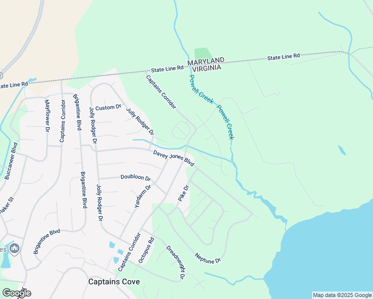 map of restaurants, bars, coffee shops, grocery stores, and more near 142 Captains Corridor in Greenbackville