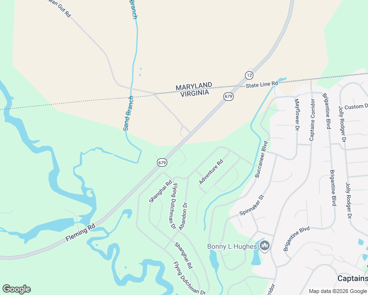 map of restaurants, bars, coffee shops, grocery stores, and more near 36337 Hall Road in Greenbackville