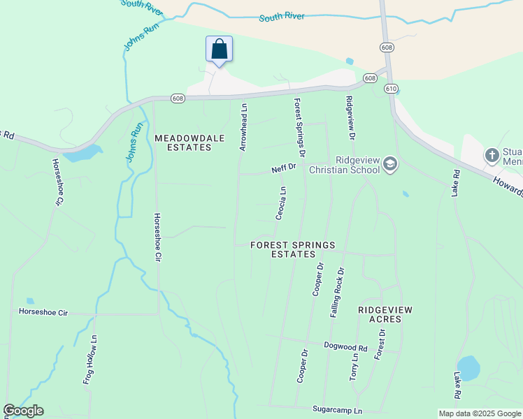 map of restaurants, bars, coffee shops, grocery stores, and more near 28 Clements Court in Stuarts Draft