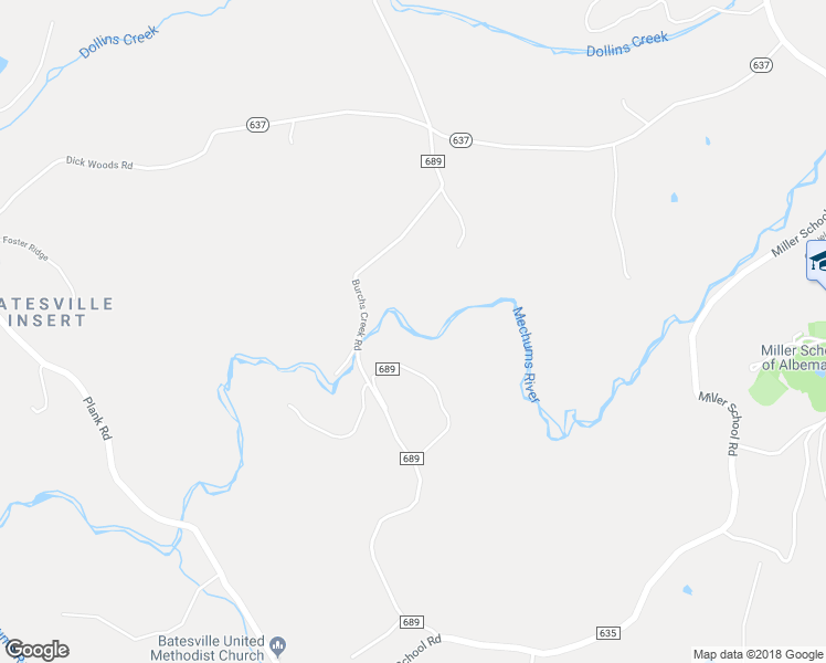 map of restaurants, bars, coffee shops, grocery stores, and more near 1207 Burchs Creek Rd in Charlottesville