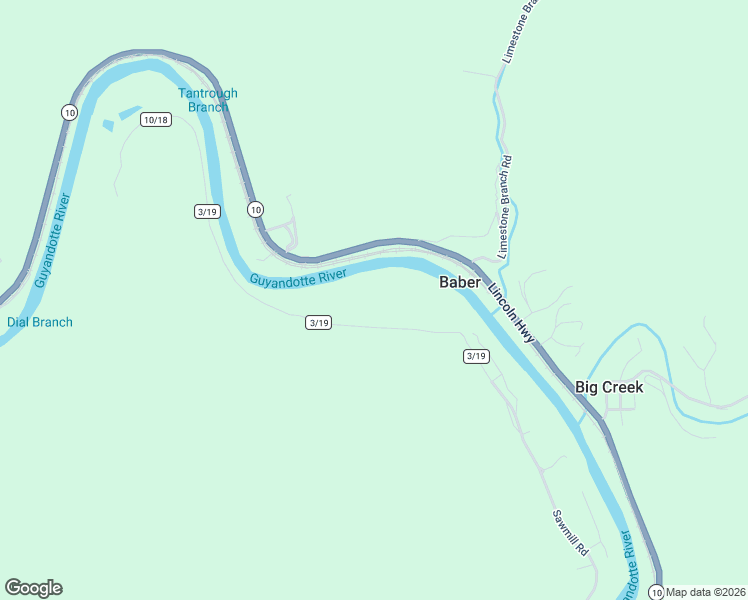 map of restaurants, bars, coffee shops, grocery stores, and more near 3800 Sawmill Road in Chapmanville