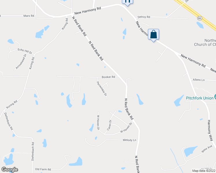 map of restaurants, bars, coffee shops, grocery stores, and more near 2950 Iris Court in Evansville